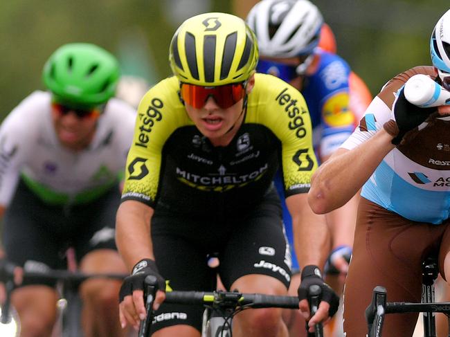 MONTREAL, QUEBEC - SEPTEMBER 15: Rob Stannard of Australia and Team Mitchelton-Scott /  Mathias Frank of Switzerland and Team AG2R La Mondiale /  Enric Mas Nicolau of Spain and Team Deceuninck Quick-Step / Tom-Jelte Slagter of The Netherlands and Team Dimension Data /  during the 10th Grand Prix Cycliste de Montreal 2019 a 219,6km race from Montreal to Montreal / @GPCQM / #10YearsOfGPCQM / on September 15, 2019 in Montreal, Canada. (Photo by Luc Claessen/Getty Images)