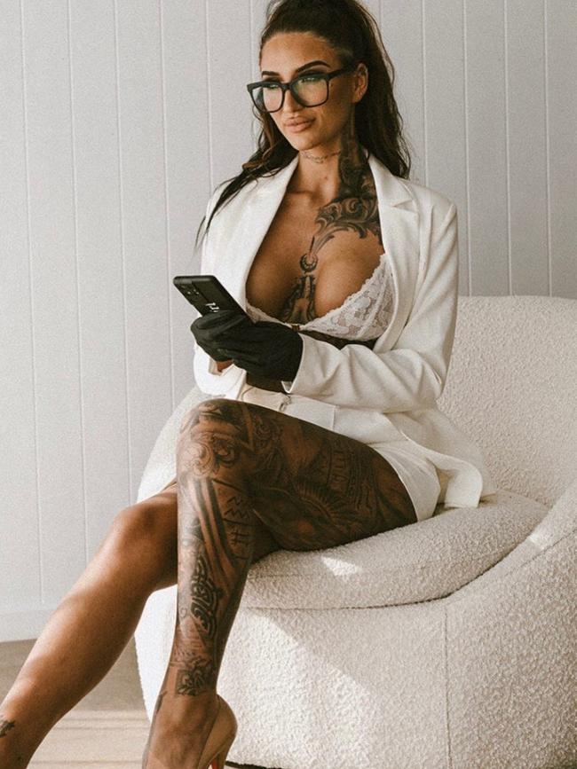 Montana Daniel is building her OnlyFans, tattoo, cosmetic and bodybuilding empire. Picture: Supplied