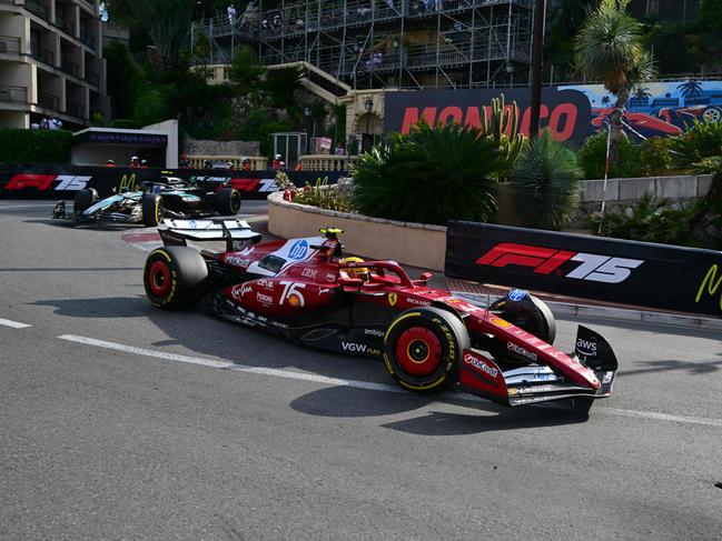 Ferrari's British driver Lewis Hamilton was third quickest. Picture: Andrej ISAKOVIC / AFP
