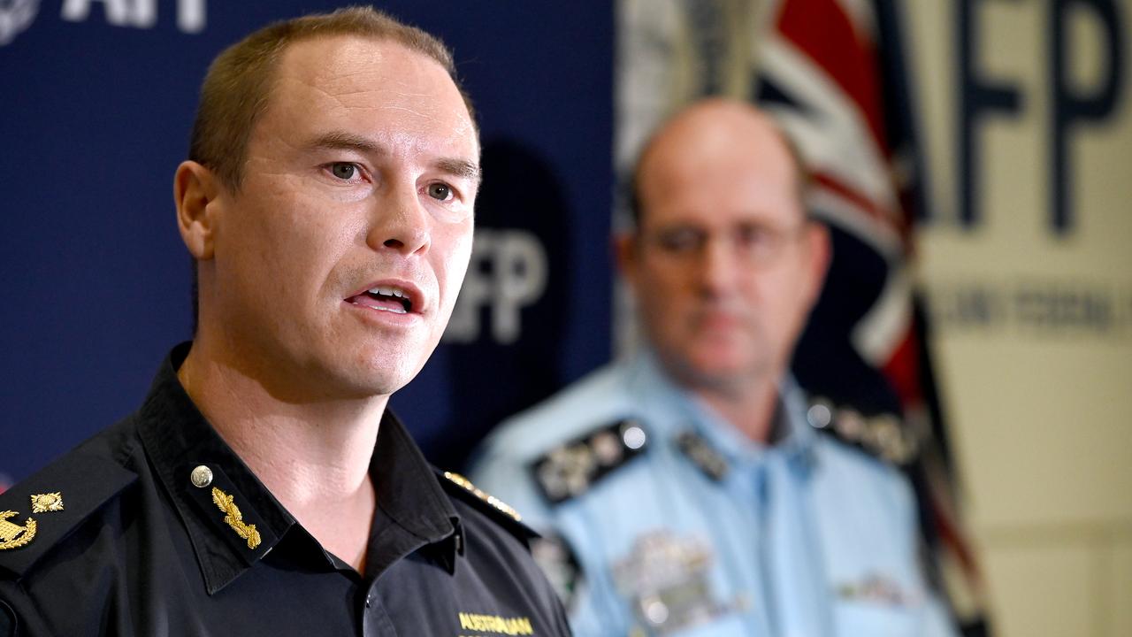 Acting Assistant Commissioner James Copeman speaks to the media. Picture: NewsWire / John Gass