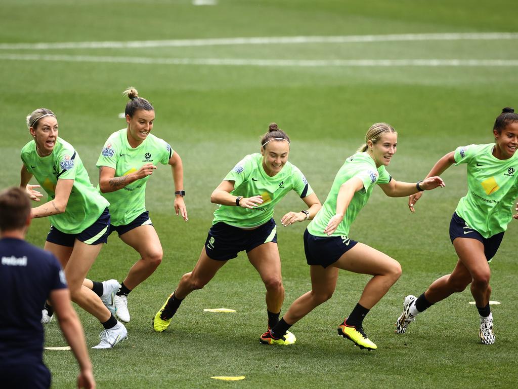 The Matildas prepare for their match against Sweden.  Image: Robert Cianflone/Getty Images