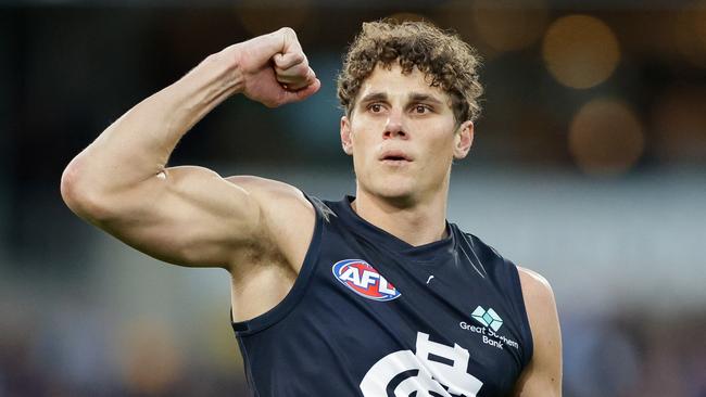 Charlie Curnow was the No. 1 key forward. Picture: Russell Freeman/AFL Photos