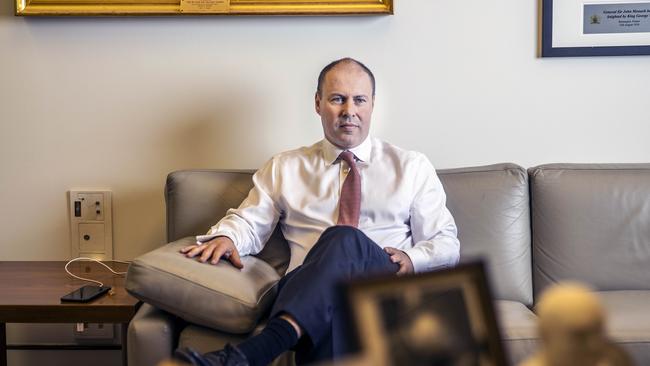 Josh Frydenberg, pictured at Parliament House in Canberra, has kept the economic ship on a carefully planned course amidst turmoil in other areas of government. Picture: Gary Ramage