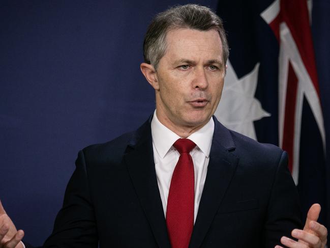 Education Minister Jason Clare has hit back at the Coalition’s accusation that Labor is breaking an election promise. Picture: NCA NewsWire / Brendan Read