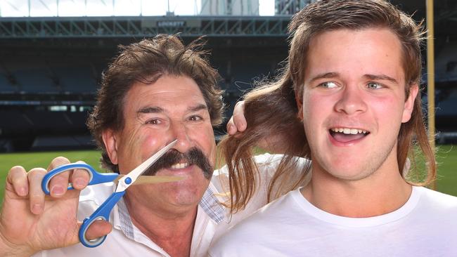 Matty Mayne, 17, has a mullet so big even Robert ‘Dipper’ DiPierdomenico was impressed. Picture: David Crosling.