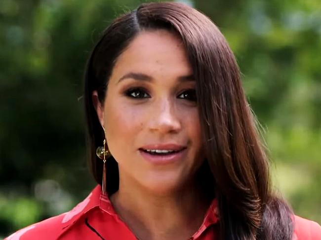 Screen grab of Meghan Markle as she appears during Vax Live.