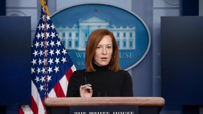 Jen Psaki defended the President’s stimulus plan as ‘carefully designed’ and focused on ‘pressing needs’. Picture: AFP