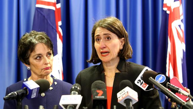 NSW Premier Gladys Berejiklian (right). Picture: Hollie Adams/The Australian