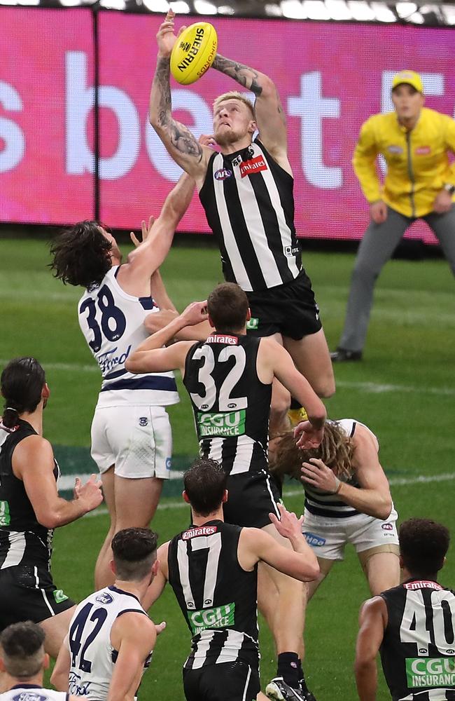 De Goey was at his best, standing on opposition heads. Picture: Getty Images