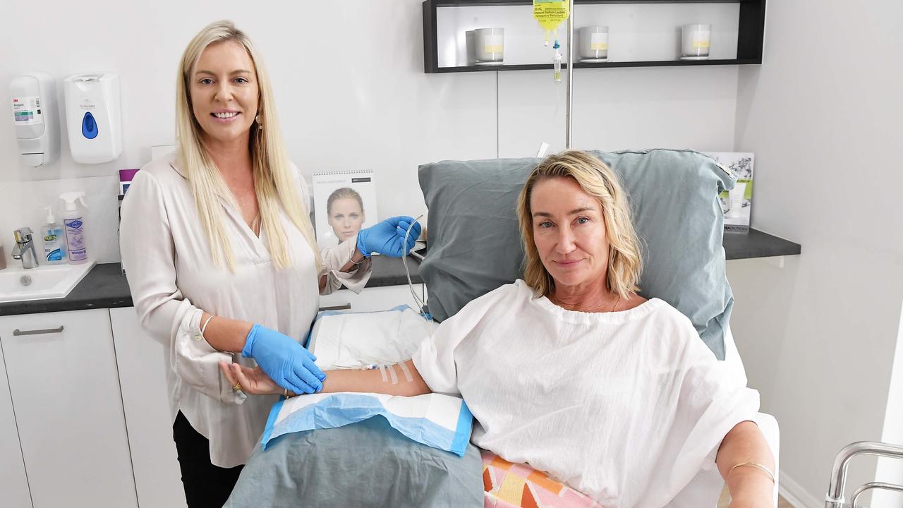 Coastal Aesthetic Injections was founded by Jasmine Leggatt in Victoria and relocated here to open her second clinic and enjoy the Coast's lifestyle. Picture with client Sacha Robin-Yates. Patrick Woods.