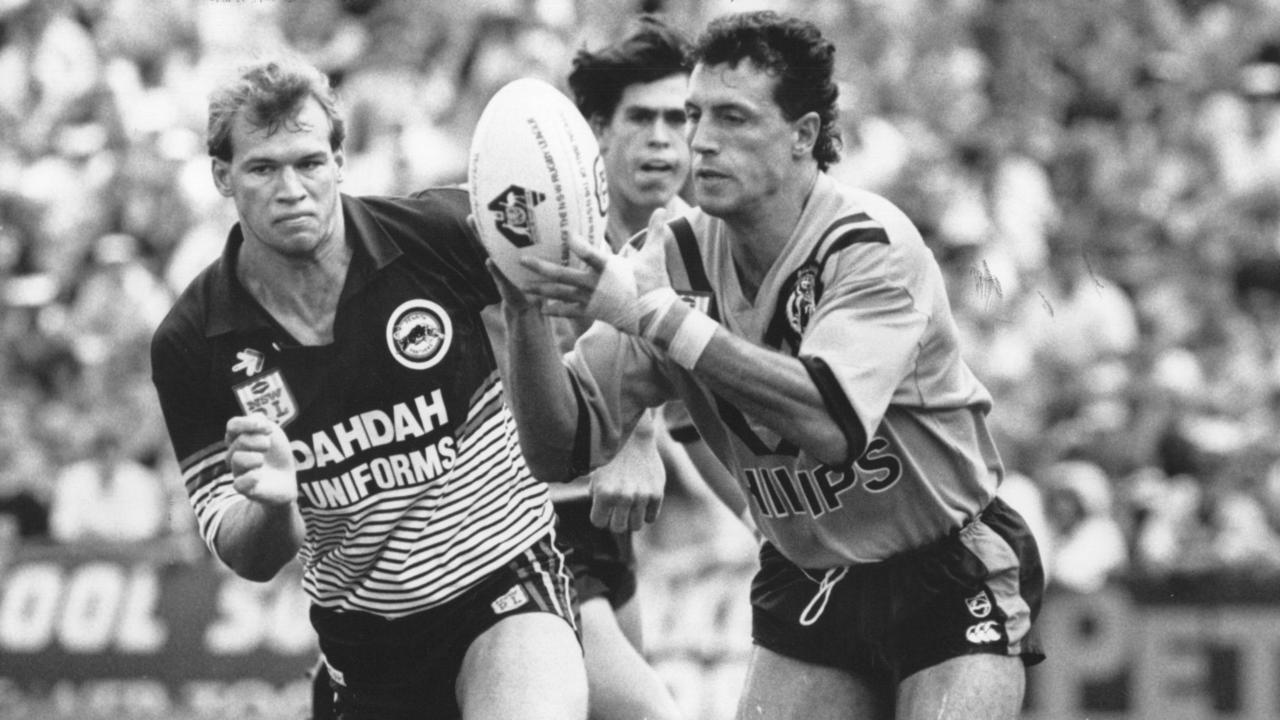 Commonwealth Games gold medallist Darren Clark during his time as a Balmain Tiger.