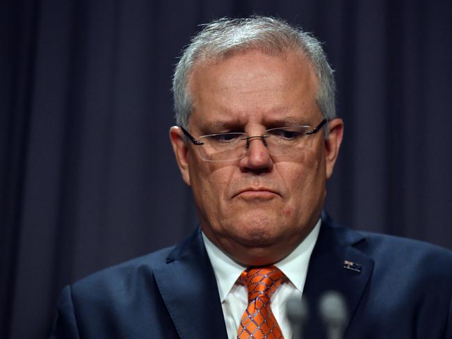 Prime Minister Scott Morrison will today warn in a headline speech that the coronavirus is “one of those national interest moments” that could have a bigger financial impact that the global financial crisis in 2008. Picture: AAP Image/Mick Tsikas