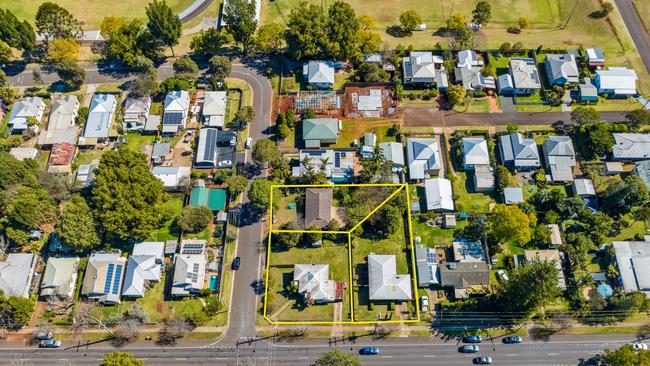 The developmental site spans three existing lots, 89 and 91 Ruthven Street and 3 Myall St, Harlaxton