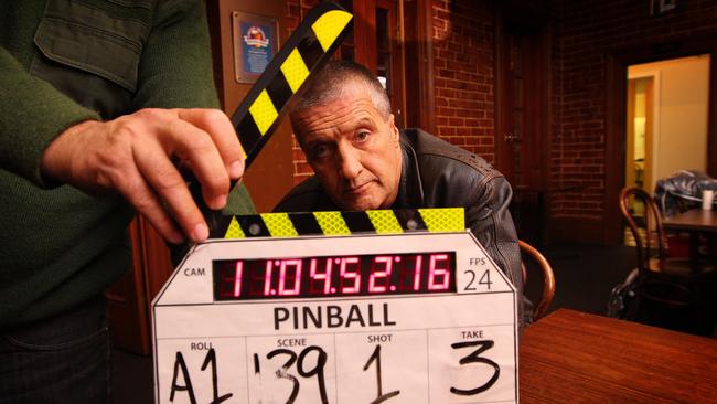 Mark 'Chopper' Read movie production on set at The Carringbush Hotel Abbotsford back in 2012. Picture: News Corp