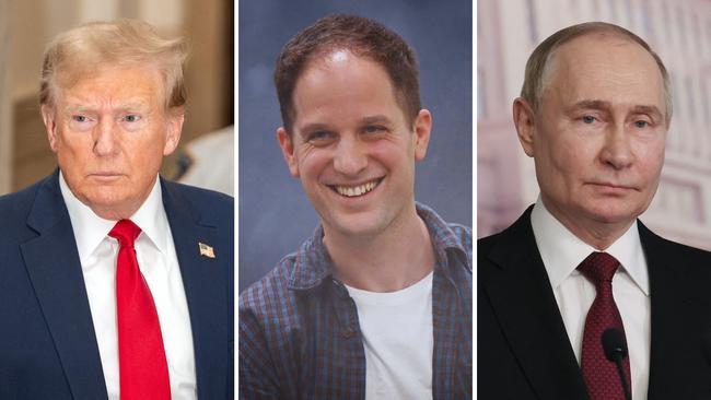 President Donald Trump said his relationship with Russian leader Vladimir Putin would help secure the release of jailed journalist Evan Gershkovich.