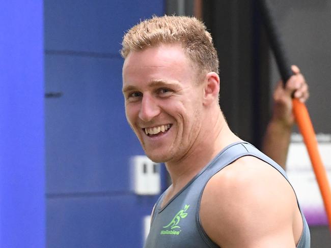 Reece Hodge still manages a smile despite his hefty suspension.