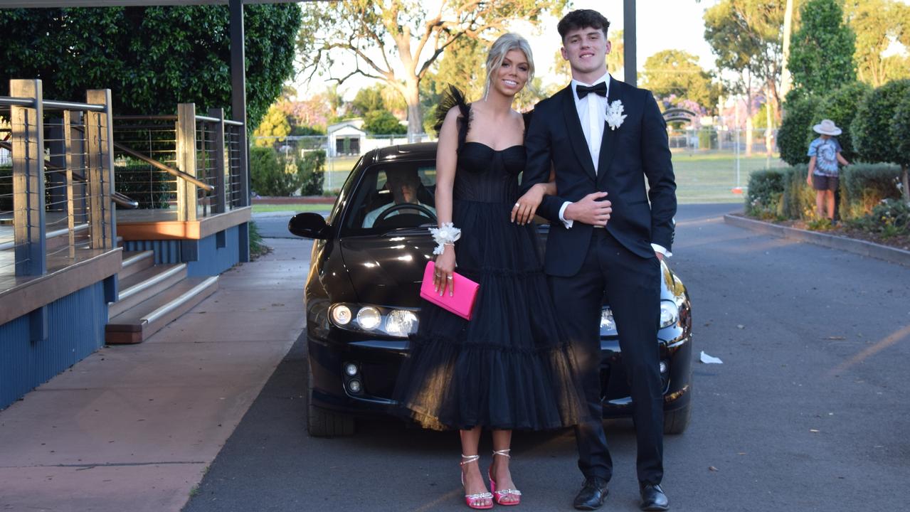 Rosie Turner and William Herbert at the Our Lady of Southern Cross College formal 2022. Picture: Emily Devon.