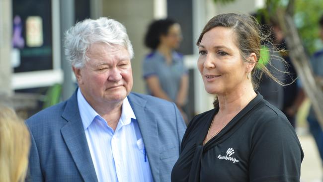 Member for Flynn Ken O’Dowd and Roseberry Queensland youth and family services manager Gena Hitzke at a funding announcement for family services in Gladstone. File photo.