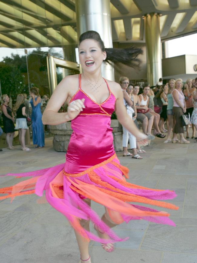 NOVEMBER 15, 2004: Palm Beach Currumbin State High School formal held at Conrad Jupiters. Tenille Dawes wearing a dress she designed herself. PicMike/Batterham