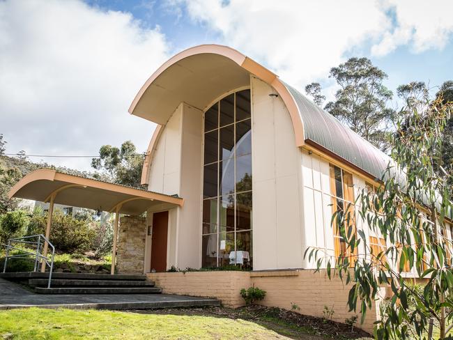 The Pius X Church in Taroona was designed by Esmond Dorney. Picture: NINA HAMILTON