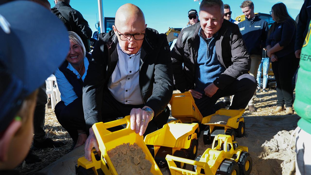 Mr Dutton, campaigning in Tasmania, was a turnoff for voters, according to one pollster. Picture: Adam Head / NewsWire