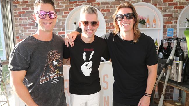 Chris Stafford, Matt Keegan and Matt Stafford at Surfers Pavilion. Pic Mike Batterham