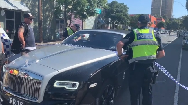 Mick Gatto arrives at venue after fatal shooting