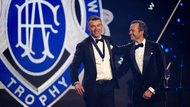 Carlton star Patrick Cripps is awarded the 2022 Brownlow Medal. Picture: Mark Stewart