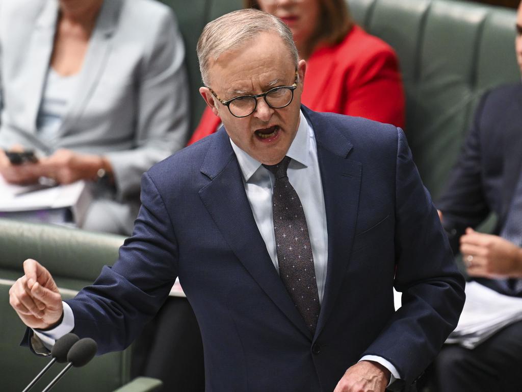 Anthony Albanese during Question Time at Parliament House in Canberra. Picture: Martin Ollman