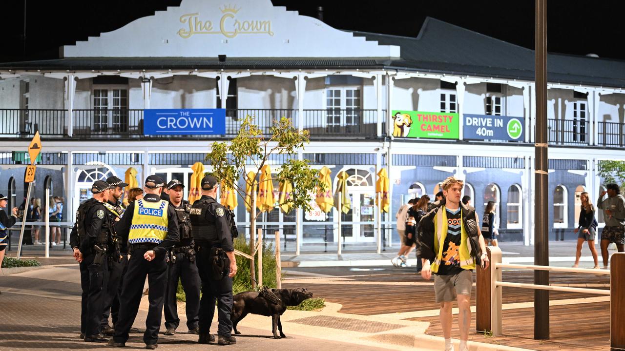 Police Presence the Schoolies Festival in Victor Harbor. Picture: Morgan Sette/The Advertiser