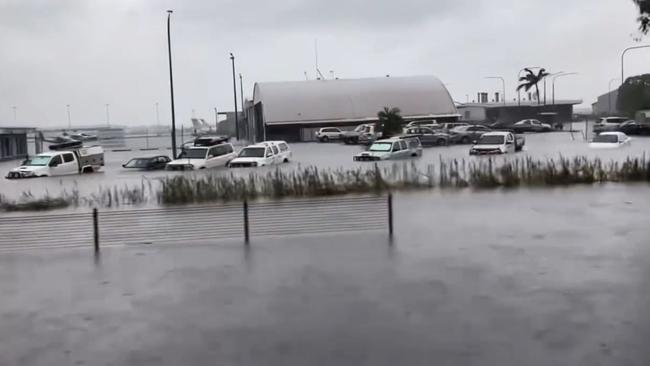 Flooding at Cairns Airport. Picture: Facebook