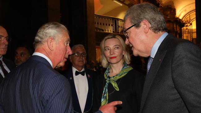 The then Prince Charles with former High Commissioner Alexander Downer. Picture: Ella Pellegrini