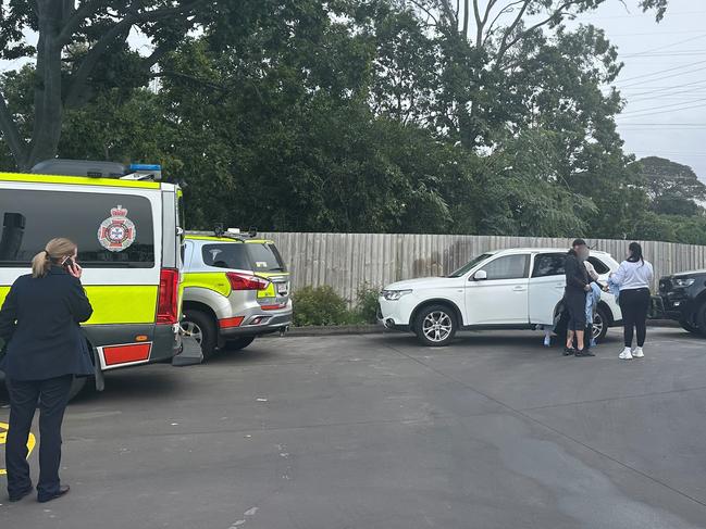 The young children were taken away from the 7-Eleven in a family car about 8:40am.