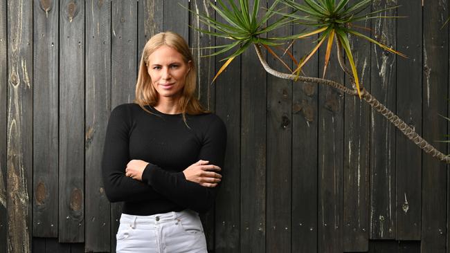 Olympic swimmer Emily Seebohm at her home in Hendra, Brisbane. Picture: Lyndon Mechielsen