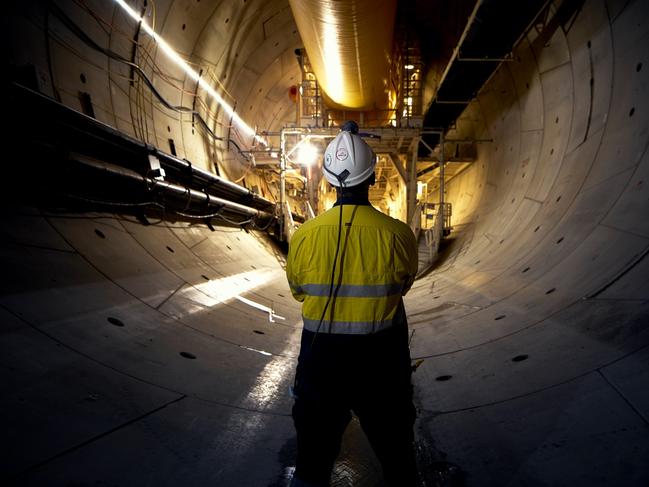 TBM Kirsten in emergency cable and ventilation tunnel - credit Snowy Hydro