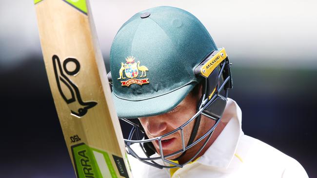 MELBOURNE, AUSTRALIA - DECEMBER 28: Tim Paine of Australia looks dejected after defeat after his dismissal during day three of the Third Test match in the series between Australia and India at Melbourne Cricket Ground on December 28, 2018 in Melbourne, Australia. (Photo by Michael Dodge/Getty Images)