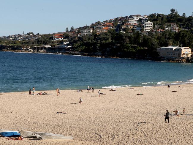 People weren’t allowed in the water at Coogee Beach today. Picture: Chris Pavlich