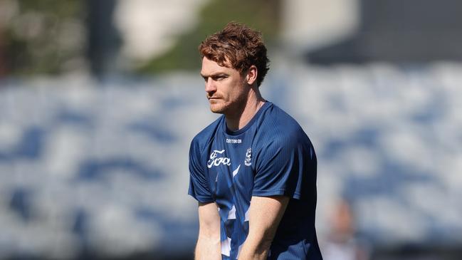 Gary Rohan warms up before the final against Southport Sharks. Picture: Rob Lawson/AFL Photos via Getty Images.