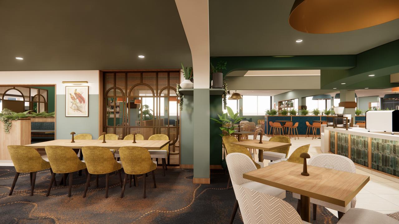 An artist's impression of the dining room at The Sands Social in Sandgate.