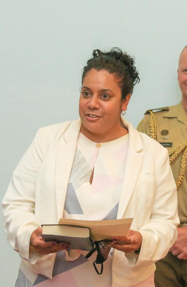 Ngaree Ah Kit Ah Kit said a new Police and Territory Families co-responder model would place child protection workers at the Alice Springs police station and a Safe Place in Palmerston for the next two months. Picture: Glenn Campbell