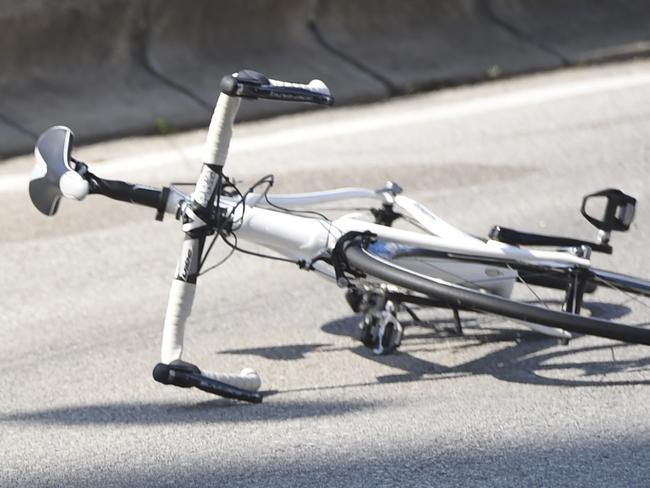 Israel's Shani Bloch crashes during the women's road race over 127.4 kilometers (79.2 miles) of the Road Cycling World Championships in Ponferrada, north-western Spain, Saturday Sept. 27, 2014. (AP Photo/Graham Watson, Pool)