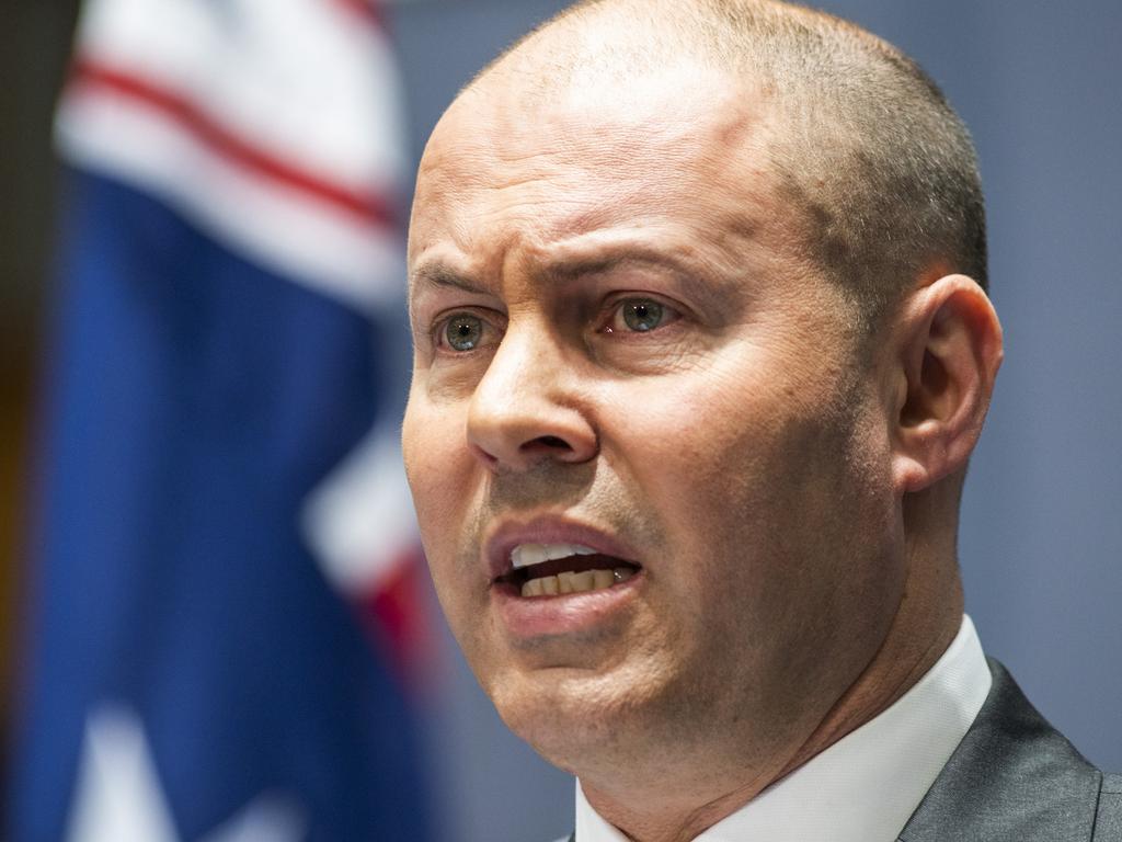 CANBERRA, AUSTRALIA - NewsWire Photos OCTOBER 6, 2020: Josh Frydenberg, Treasurer of Australia  releases the Federal Budget 2020-2021 at Parliament House. Picture: NCA NewsWire / Martin Ollman