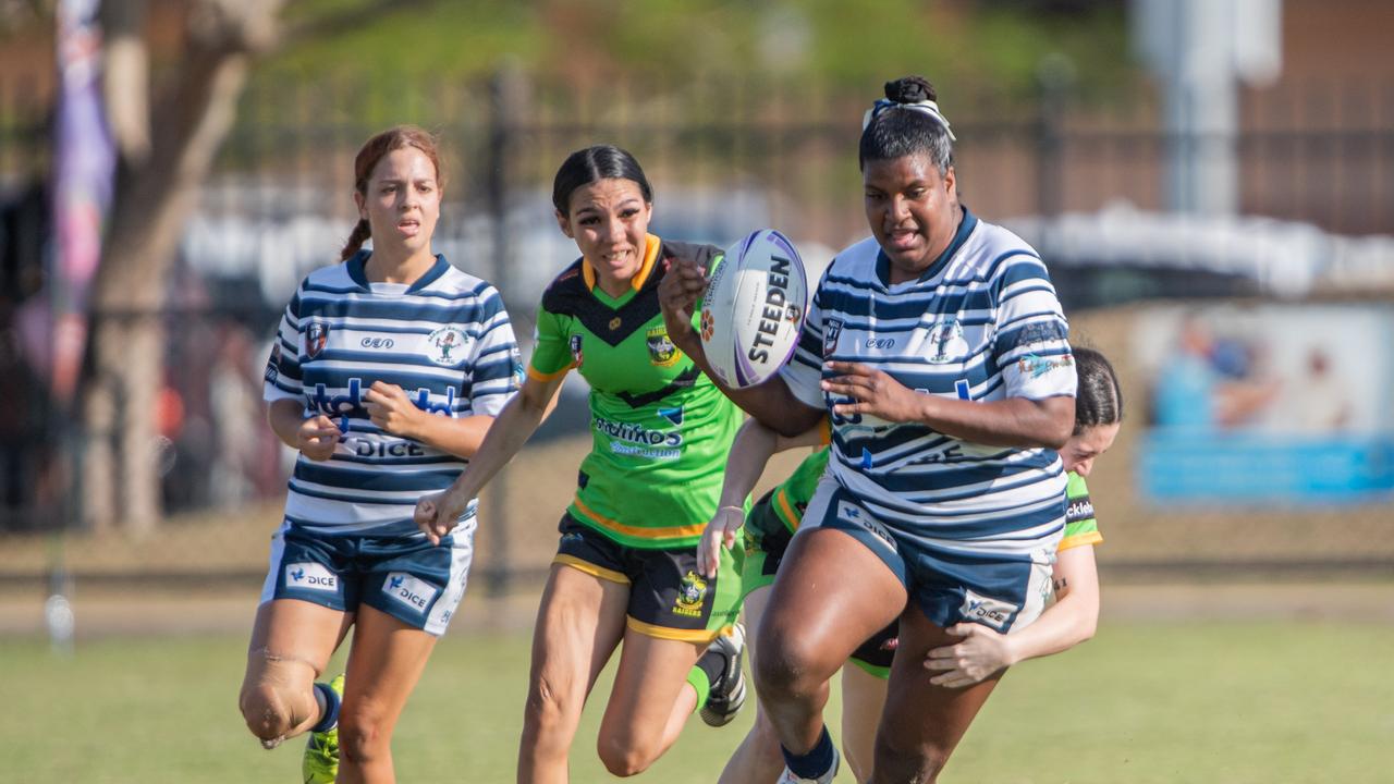 Ellie Niki as the Darwin Brothers take on the Palmerston Raiders in the 2023 NRL NT women's grand final. Picture: Pema Tamang Pakhrin