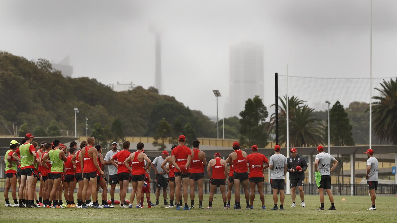 AFL clubs have reportedly been told to brace for changes to training should WA’s lockdown be extended. Picture: Ryan Pierse