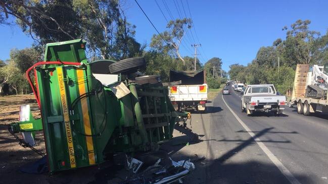 Previous truck crash at Glenhaven and Bannerman Roads. Picture: CareFlight