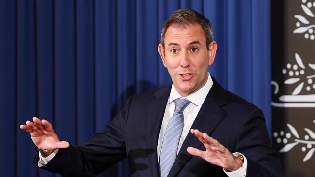 Treasurer Jim Chalmers in Brisbane on Monday. Picture: NewsWire / Tertius Pickard