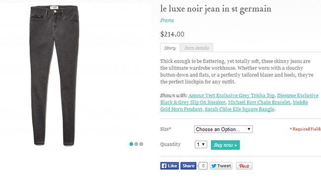 For $214 you can buy these jeans. Gwyneth’s toned legs are not included. 