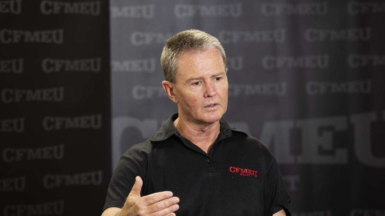 CFMEU Queensland state secretary Michael Ravbar. Picture: News Corp/Attila Csaszar