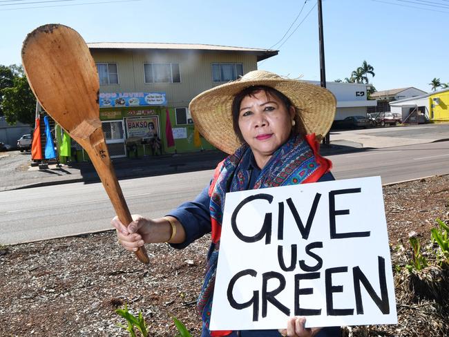 Stuart Park business owner has hit out at Darwin council for the lack of greenery in Darwin, in particular lining the Stuart Hwy. Laksa House Warung  owner Amye Un posted a video to social media on Monday night and said she was sick of the lack of greenery.  Pic Katrina Bridgeford.