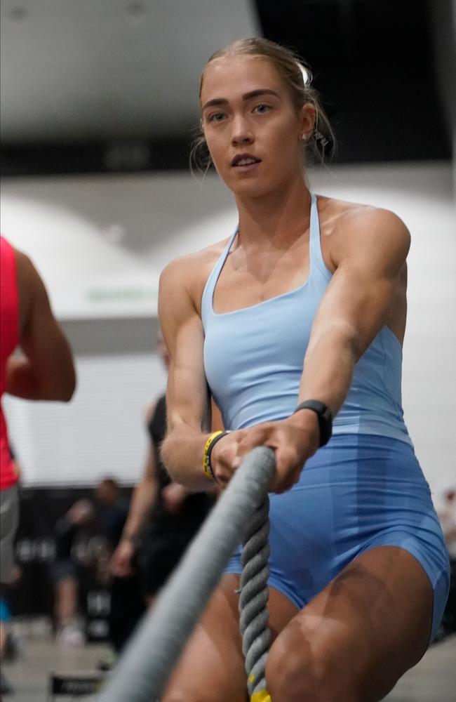 10000 athletes put their fitness to the test in a massive Hyrox competition this weekend (14-15 Dec) at Melbourne Exhibition and Convention Centre. Joanna Wietrzyk is 16-24 yearl old world record holder. Picture Valeriu Campan